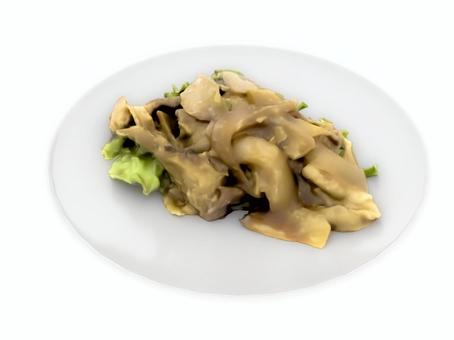 生姜焼き 生姜焼き しょうが,肉,皿,3d,cg,生姜焼き,和食,豚肉,食事,定食のイラスト素材