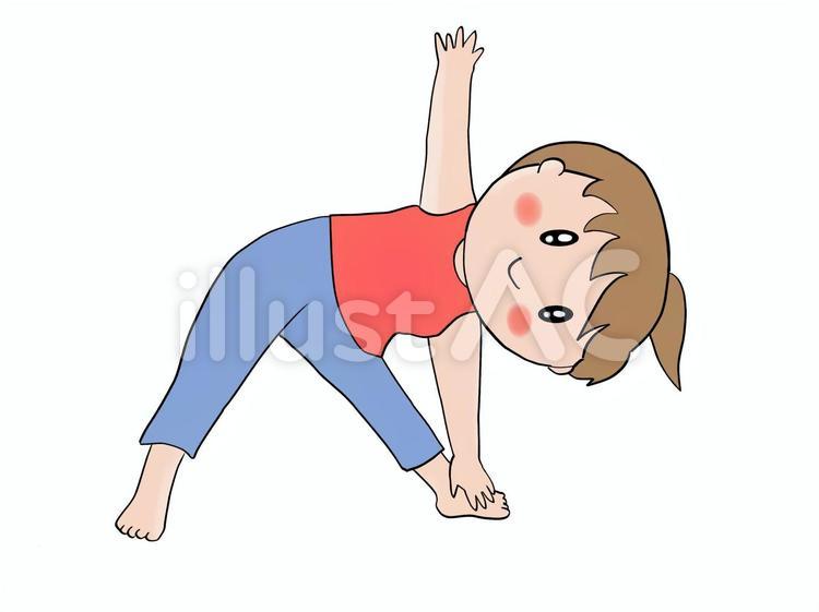 ヨガ８ ヨガ,体操,運動のイラスト素材