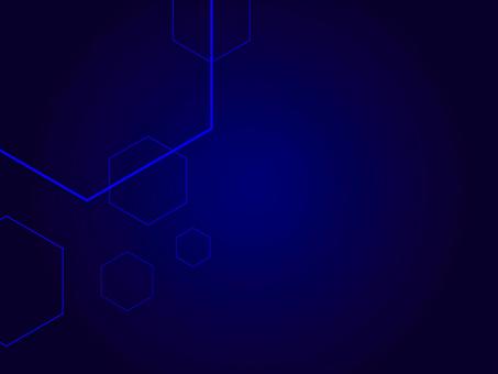 六角形グラデのテクノロジー背景 紺 背景,テクノロジー,ビジネス,紺,ブルー,グラデーション,六角形,未来,デジタル,サイバーのイラスト素材