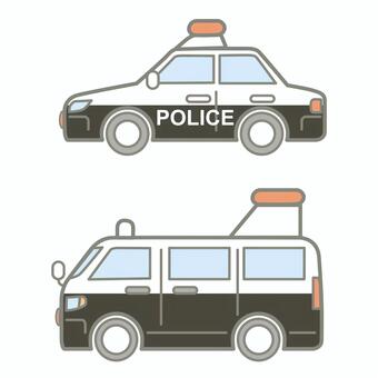 警察署のパトカーのアイコン 警察署,パトカー,事故処理,緊急車両,アイコン,イラスト,白黒,警察のイラスト素材