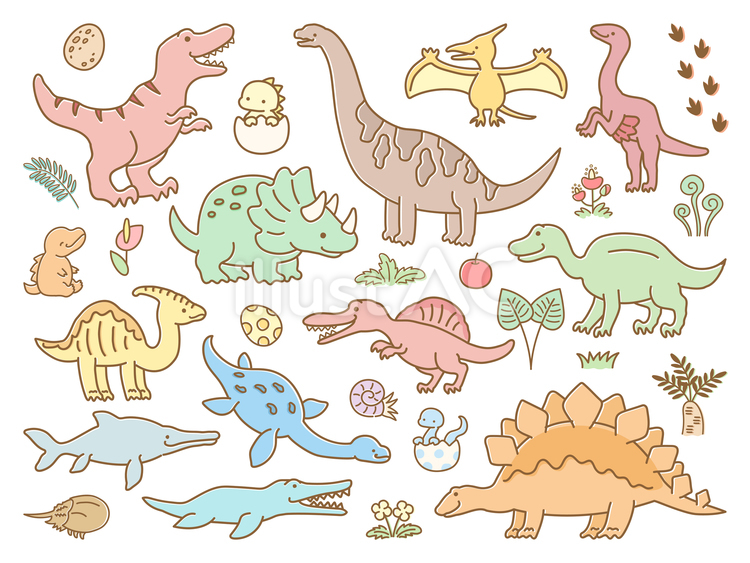 Free Vectors | Dinosaur illustration set 03