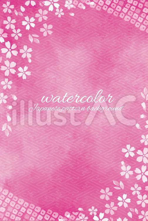 和柄　桜の背景　03 ひなまつり,桜,和紙のイラスト素材