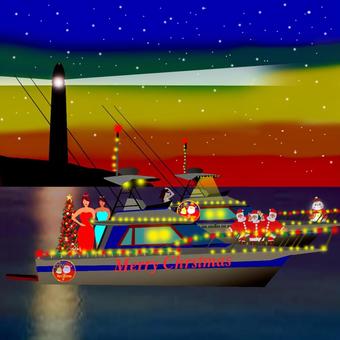 船上のクリスマス、クルーザー。