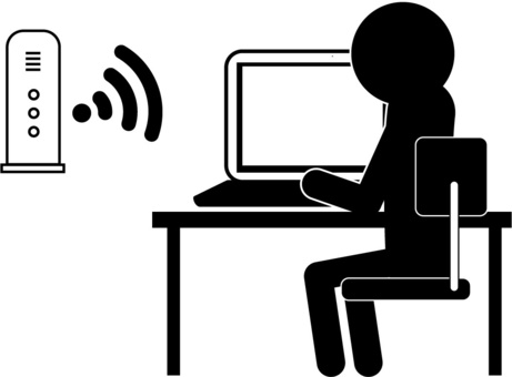 Illustration, people, wireless, computer, 