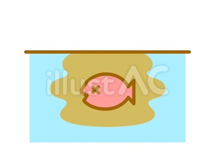 汚染　魚　赤 汚染,海,魚のイラスト素材