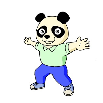 Illustration, पांडा, पशु, पूरे शरीर, 