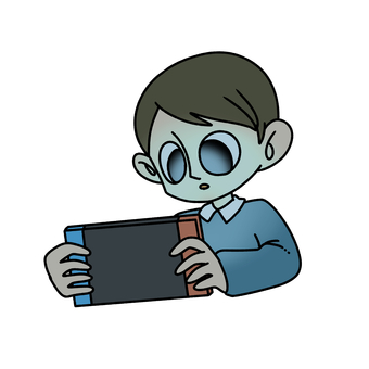 ゲーム病 ゲーム,依存,疲れ,目の疲れ,生活,注意のイラスト素材