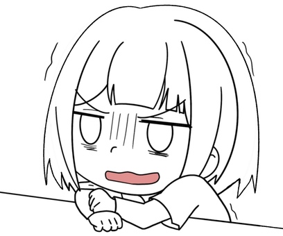 Bibiru Girl (Line Drawing), JPG and PNG Bibiru Girl (Line Drawing), to be scolded, girl, terror, JPG and PNG