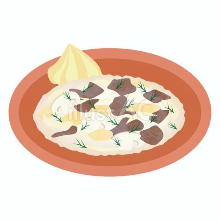 ビーフストロガノフ ビーフストロガノフ,ロシア,料理のイラスト素材
