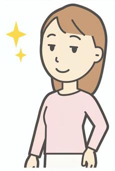  ロングヘア女性-562-バスト 立つ,女性,女の子,人物,かわいい,起立,バストアップ,上半身,若い,挿絵のイラスト素材