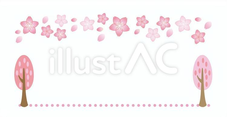 桜テキストフレーム10 桜,フレーム,テキストフレームのイラスト素材