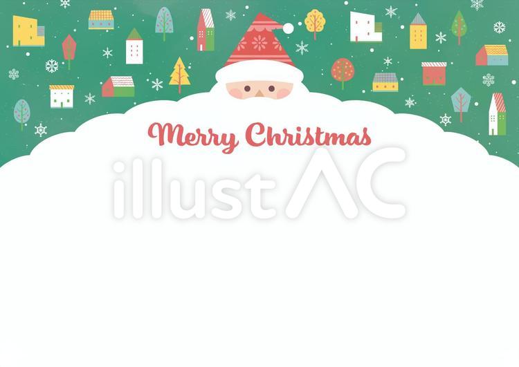 サンタのおひげのクリスマスカード１ クリスマス,背景,サンタクロースのイラスト素材
