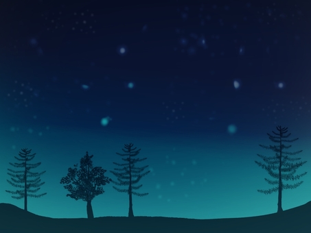 Illustration, night, night sky, wood, 