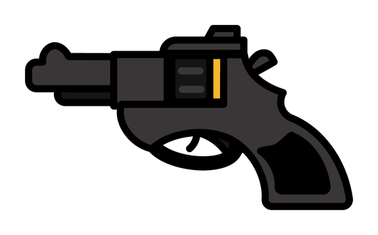 おもちゃの銃 クマ除け,音,威嚇,おもちゃ,銃,ピストル,凶行,組員,弾丸,鉄砲玉のイラスト素材