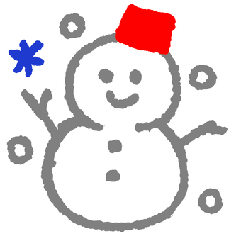 手描きお天気アイコン／雪 雪,雪だるま,天気,weather,手描き,アイコン,かわいい,スケジュール,スタンプ,デジタルスタンプのイラスト素材