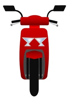 バイク74 スクーター,原付バイク,電動バイク,二輪,原動機付自転車,二輪車,自動二輪車,乗り物,車両,ミニバイクのイラスト素材