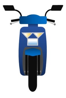 バイク73 スクーター,原付バイク,電動バイク,二輪,原動機付自転車,二輪車,自動二輪車,乗り物,車両,ミニバイクのイラスト素材