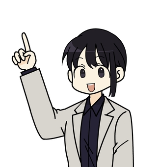 指をさすスーツの女性 人物,指さし,説明,女性,会社,ビジネス,笑顔,スーツ,会社員,黒髪のイラスト素材