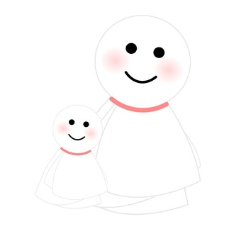 Teru Teru Bozu Parent and Child, JPG, PNG and AI Teru Teru Bozu Parent and Child, teru teru boss, tiny, rainy season, JPG, PNG and AI