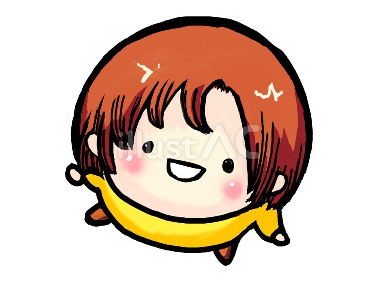 見上げる女の子２ 女の子,人物,笑顔のイラスト素材