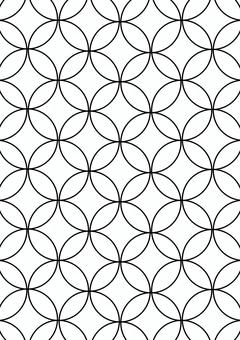 七宝つなぎ文様 七宝つなぎ,線画,和柄,模様,文様,伝統,塗り絵,日本,和のイラスト素材