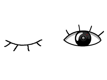 監視の目 目,片目,監視,カメラ,イメージ,pop調,手描き,挿絵,ワンポイント,素材のイラスト素材