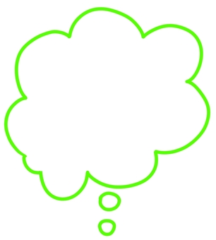 緑枠のもこもこ吹き出し 吹き出し,妄想,もこもこ,想像,セリフ,漫画,フレーム,枠,装飾,タイトルのイラスト素材