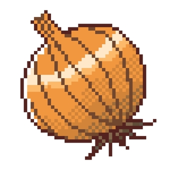 ドット絵の玉ねぎ 玉ねぎ,ドット絵,野菜,食べ物,植物,ピクセルアート,かわいい,ゲーム,アイテム,アイコンのイラスト素材
