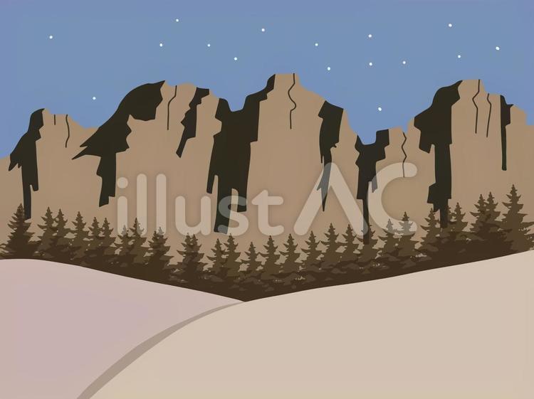アウトドア　背景 山,景色,風景のイラスト素材