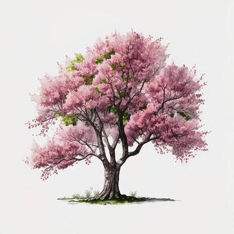 Illustration, cherry blossoms, pink, spring, 