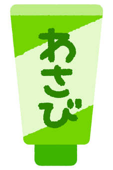 Illustration, wasabi, tubo, tempero, 