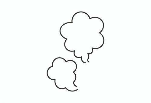 蒸気・湯気・煙のイラスト 蒸気,煙,吐息,もくもく,ふわふわ,湯気のイラスト素材