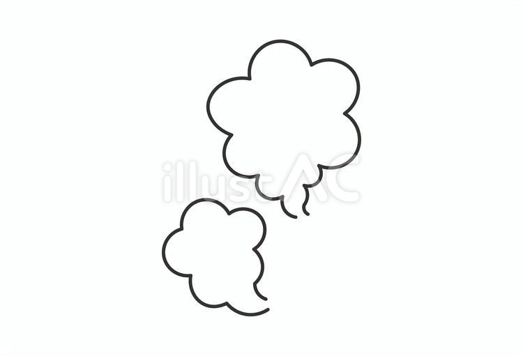 蒸気・湯気・煙のイラスト 蒸気,煙,吐息のイラスト素材