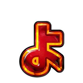 ひらがな小書き文字ょ 文字,ギラギラ,赤色,ひらがな,ょのイラスト素材