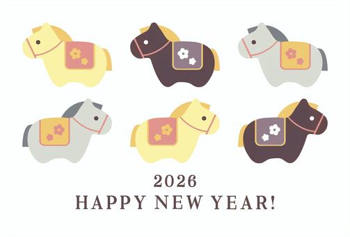 年賀状2026午年