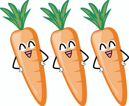 人参キャラ 人参,野菜,食材,栄養,ビタミン,シンプル,顔,キャラのイラスト素材