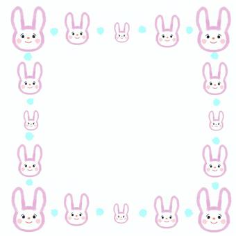 White rabbit frame, JPG and PNG White rabbit frame, frame, white rabbit, childcare, JPG and PNG