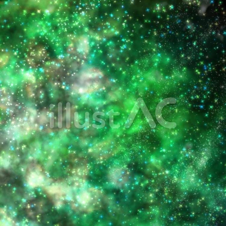 緑色の宇宙 緑色,宇宙,星のイラスト素材