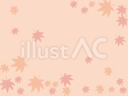 秋の紅葉のフレーム