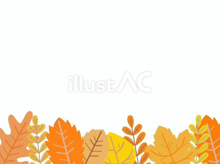 秋らしい紅葉の北欧風シンプルフレーム　2 秋,紅葉,もみじのイラスト素材
