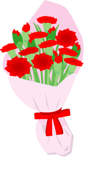 Carnation red bouquet, , JPG and PNG