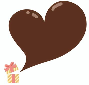 プレゼント箱から飛び出るハートチョコ バレンタイン,ハート,チョコレート,フレーム,ハートフレーム,ハート枠,ハート吹き出し,吹き出し,バレンタインギフト,バレンタインプレゼントのイラスト素材