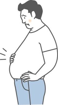 肥満_男性 肥満_男性 肥満,生活習慣病,男性のイラスト素材