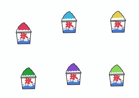 かき氷 かき氷,お祭り,祭,夏,ビーチ,イベント,夏休みのイラスト素材