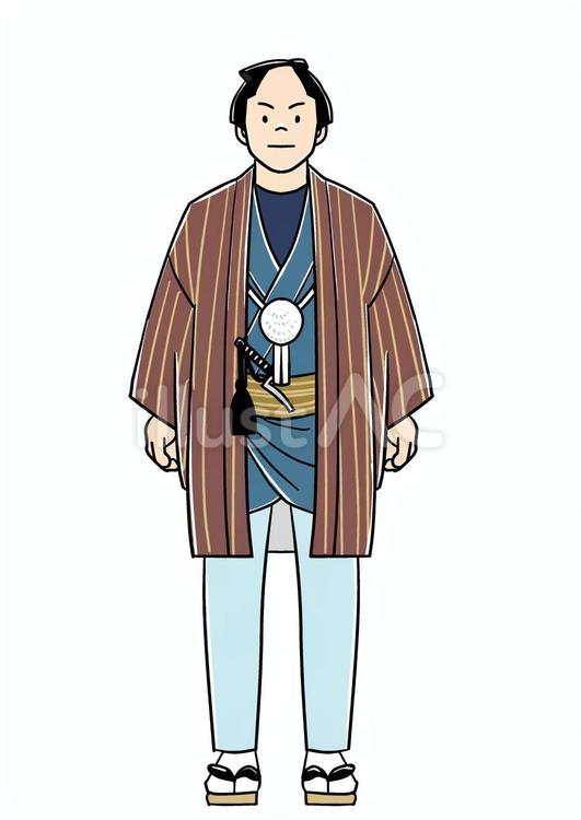 岡っ引き 江戸,時代劇,和風のイラスト素材