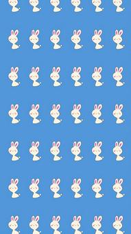 かわいいうさぎのパターン背景