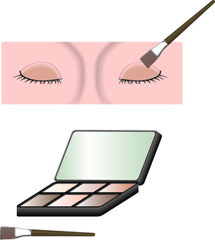 Illustration, eye shadow, cosmetics, make up, 