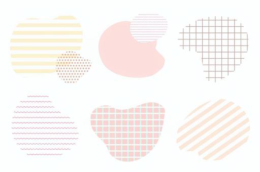 チェックやボーダーなどの抽象的なフレーム チェックやボーダーなどの抽象的なフレーム 流体,くにゃくにゃ,ふにゃふにゃ,フレーム,模様,形,抽象的,曲線,装飾,丸みのイラスト素材