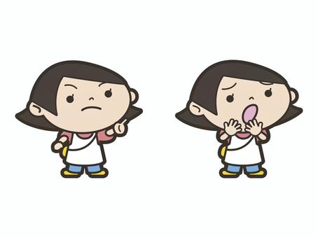 保育士さん 保育士,幼稚園,保育園,エプロン,先生,指示,驚きのイラスト素材