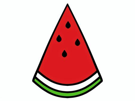 Illustration material of cut watermelon, , JPG and PNG